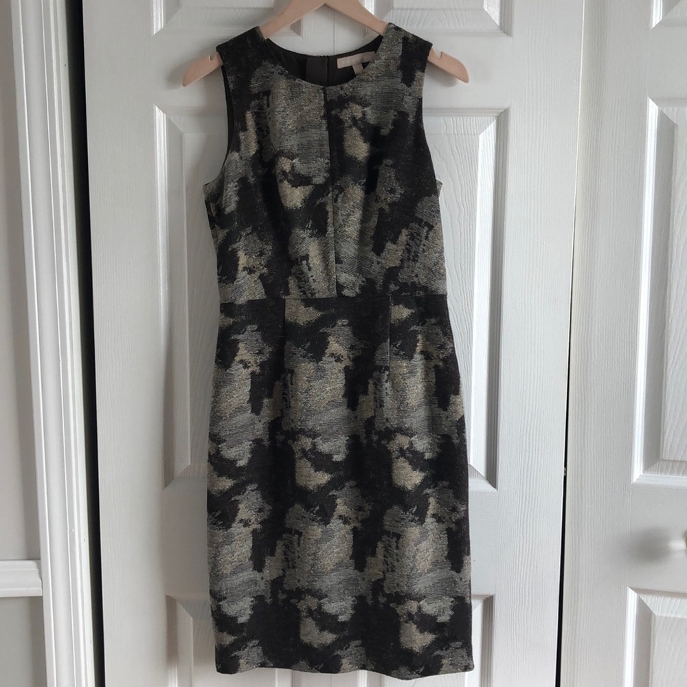 Banana Republic Metallic Camo Sleeveless Shift